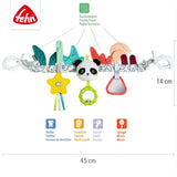 Łańcuszek do karuzeli Fehn Panda Baby Mobile - łańcuszek do karuzeli dziecięcej z uroczymi figurkami - elastyczna wisząca zabawka dla dziecka - zabawka do wózka dla niemowląt i małych dzieci od 0+ miesiąca Baby Toys Naty Shop