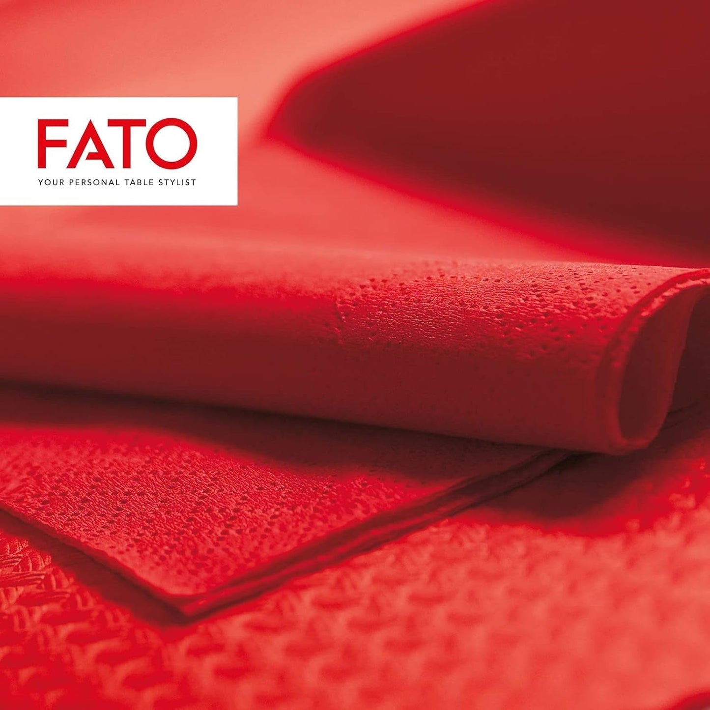 - Jednorazowe serwetki papierowe, idealne na nieformalne lunche i bufety, 50 sztuk serwetek, rozmiar 33X33, 4 części, 2 warstwy, czerwone, 100% czysty papier celulozowy, certyfikat Fsc