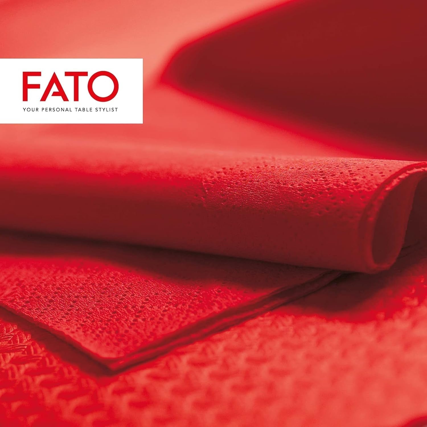 - Jednorazowe serwetki papierowe, idealne na nieformalne lunche i bufety, 50 sztuk serwetek, rozmiar 33X33, 4 części, 2 warstwy, czerwone, 100% czysty papier celulozowy, certyfikat Fsc
