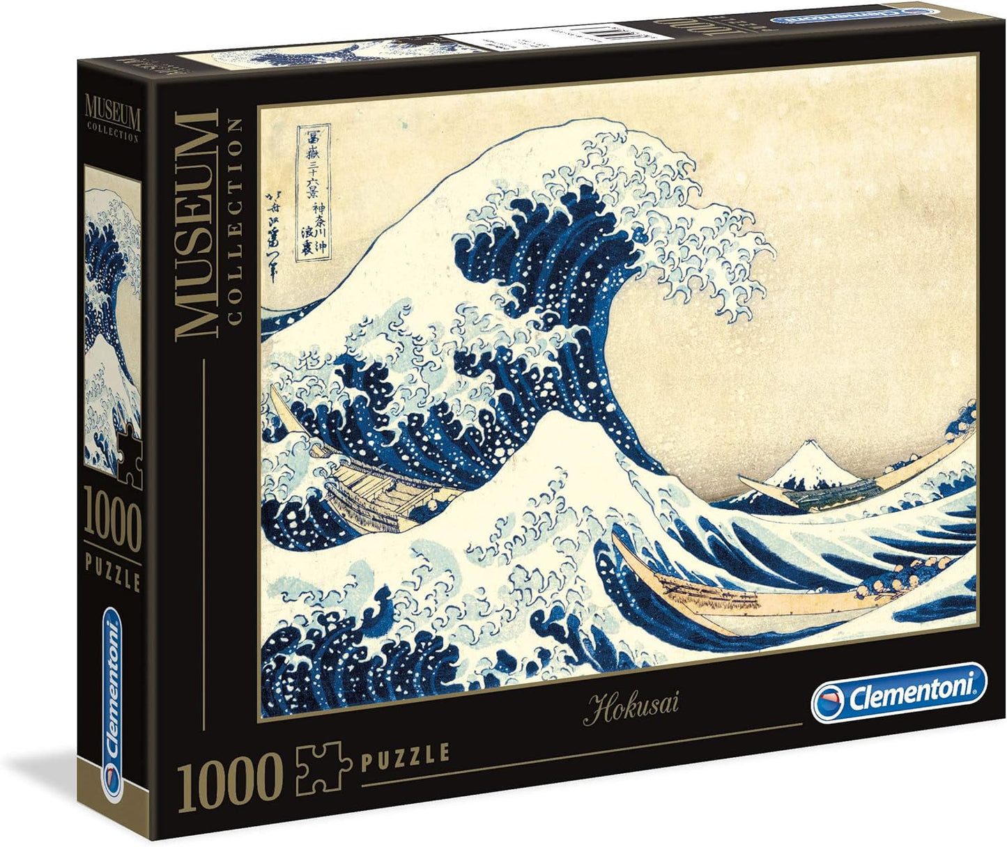 Clementoni 39378 Hokusai - Wielka fala - 1000 elementów puzzli, kolekcja muzealna, gra zręcznościowa dla całej rodziny, kolorowa gra rozciągająca, puzzle dla dorosłych 14+ Puzzle Naty Shop Domyślny tytuł