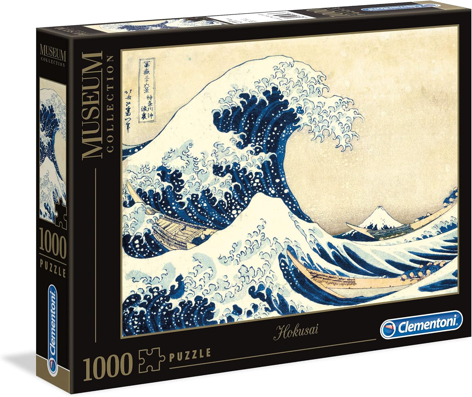 Clementoni 39378 Hokusai - Wielka fala - 1000 elementów puzzli, kolekcja muzealna, gra zręcznościowa dla całej rodziny, kolorowa gra rozciągająca, puzzle dla dorosłych 14+ Puzzle Naty Shop Domyślny tytuł