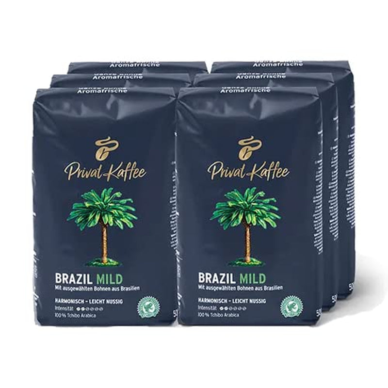 Tchibo - Kawa Private Brazil, kawa jasna ziarnista - 6 x 500g