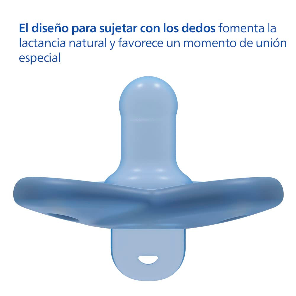 Philips AVENT Soothie - smoczek bez BPA dla dzieci w wieku 0-6 miesięcy, niebieski/jasnoniebieski (model SCF099/21)