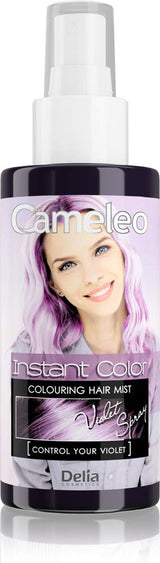 Cameleo - Spray & Go - spray do farbowania włosów - fioletowy - do włosów blond, platynowego blondu i siwych - po prostu spryskaj i gotowe - półtrwały - natychmiastowy efekt - karnawałowa farba do włosów w sprayu - 150 ml Naty Shop Hair Dye Purple Spray 150 ml (1 opakowanie)