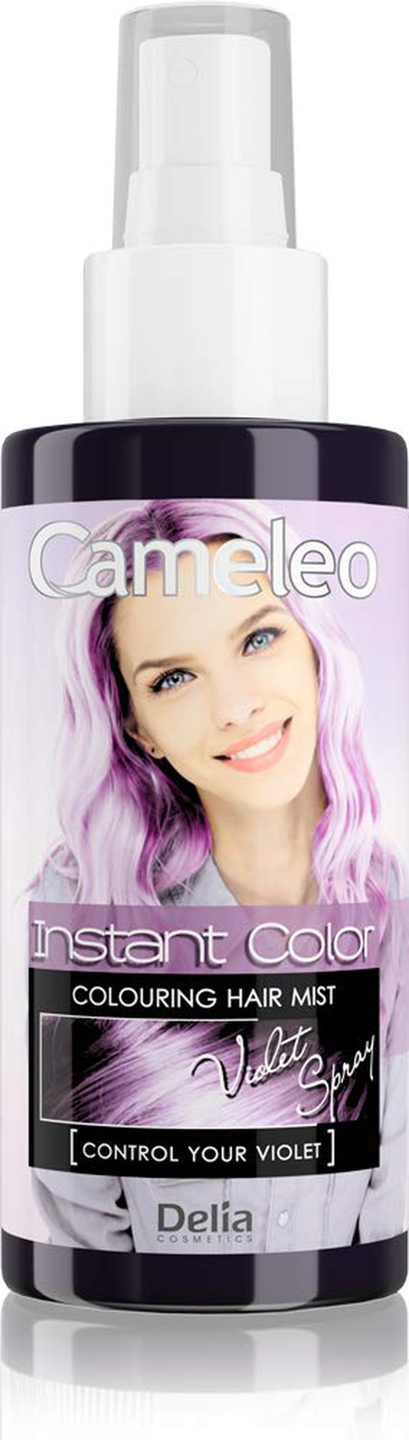 Cameleo - Spray & Go - spray do farbowania włosów - fioletowy - do włosów blond, platynowego blondu i siwych - po prostu spryskaj i gotowe - półtrwały - natychmiastowy efekt - karnawałowa farba do włosów w sprayu - 150 ml Naty Shop Hair Dye Purple Spray 150 ml (1 opakowanie)