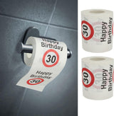 Zestaw 4 papierów toaletowych „Wszystkiego najlepszego z okazji 40. urodzin” │40. urodziny 24 metry 2-tkaniny 180Gr/m2 │ Papier toaletowy z motywem papieru toaletowego (4 X papier toaletowy 40)