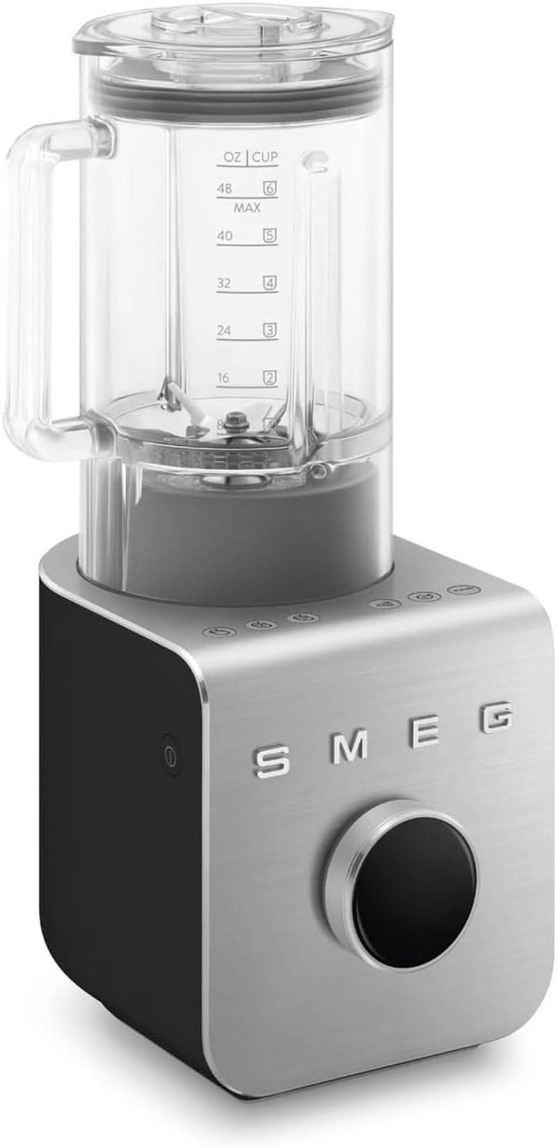 SMEG, Hochleistungsmixer BLC01BLMEU, 5 wstępnie ustawionych programów, 9 prędkości ręcznych, funkcja pauzy i impulsu, Kunststoffgehäuse, Rutschfeste Basis, 1400 W, Schwarz Kitchen Naty Shop