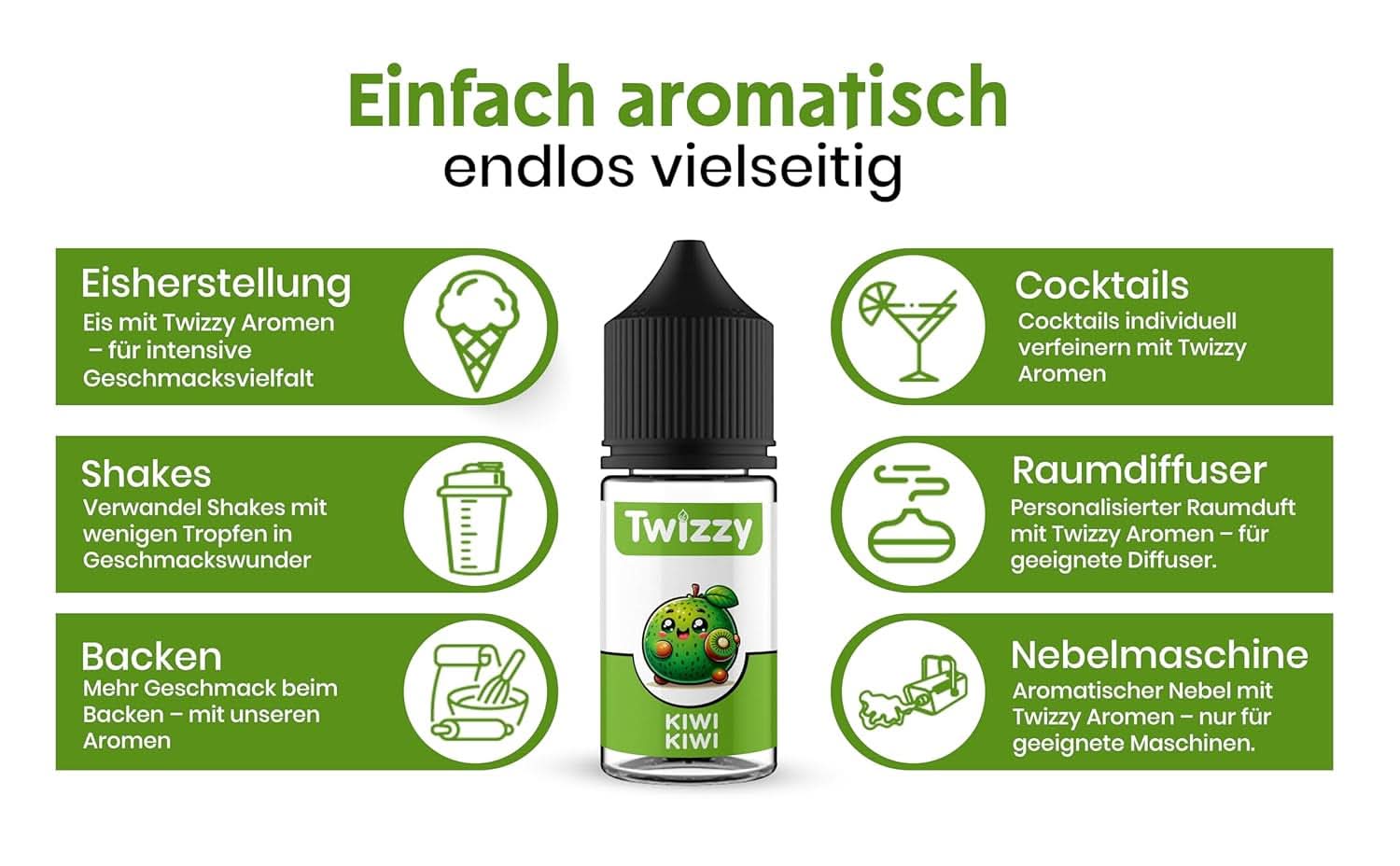 Twizzy Skoncentrowany aromat kiwi, 30 ml Aromas Naty Shop