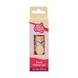 Barwnik spożywczy Funcakes White Vanilla Gel: Wysoce skoncentrowany barwnik spożywczy do ciast, śmietany, kremówki, marcepanu, ciastek, lekkie dawkowanie, pojedyncze krople do tworzenia żywych kolorów, Halal, 30 g