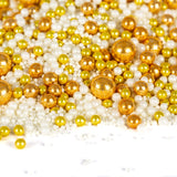 Super Streusel Gold Glimmer, posypki o tematyce bożonarodzeniowej, 180 gramów Posypki Naty Shop