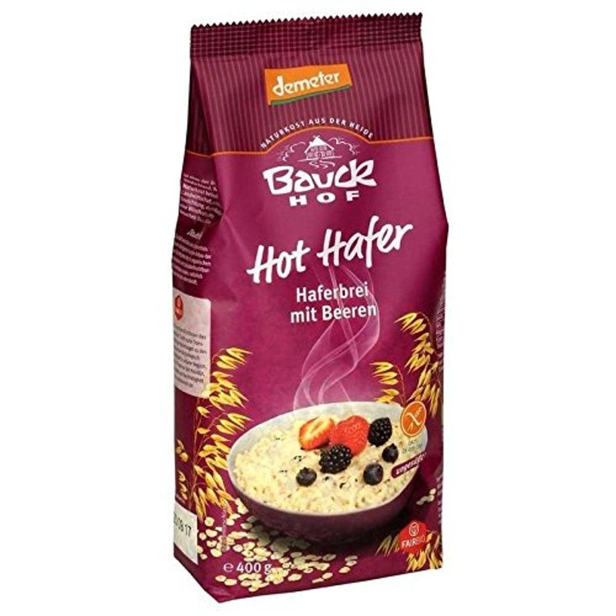 hof Ekologiczne gorące płatki owsiane z jagodami, 400 g