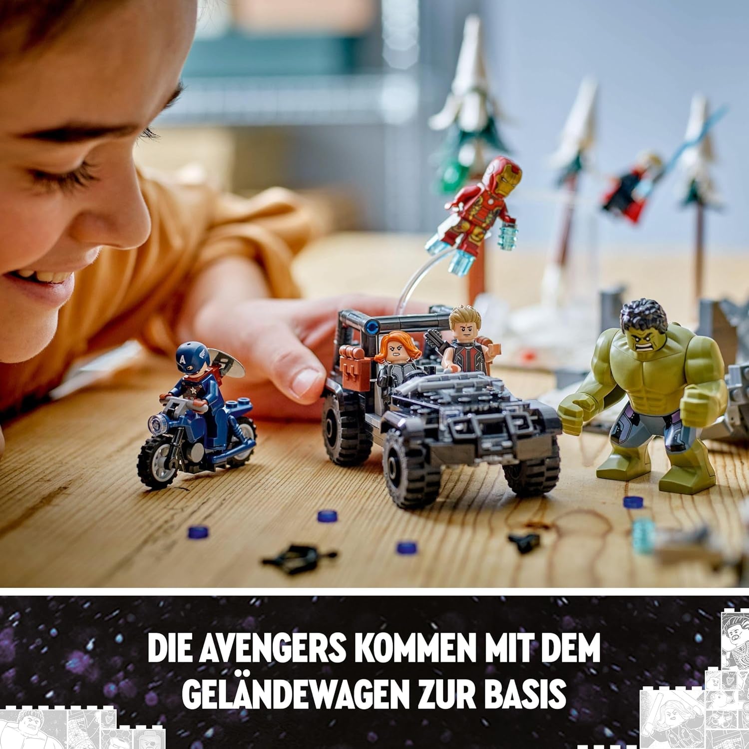 LEGO Marvel Avengers Assemble: Age of Ultron, zestaw do budowania i zabawy z 8 minifigurkami superbohaterów, takich jak Thor, Hulk i Iron Man, zabawka do budowania dla chłopców i dziewcząt, zestaw przygodowy 76291 Zestawy do budowania Kup w sklepie LEGO