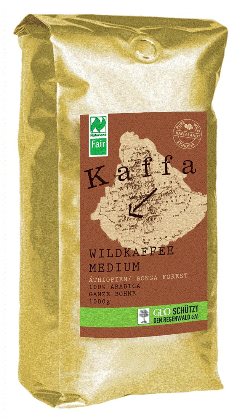 Ekologiczna kawa dzika średnia w ziarnach 1000 g
