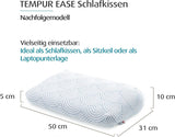 Poduszka do spania z pianki memory TEMPUR EASE, ergonomiczna poduszka podtrzymująca szyję w dowolnej pozycji do spania, mocne podparcie, 50 x 31 x 10/5 cm, białe poduszki standardowe Naty Shop