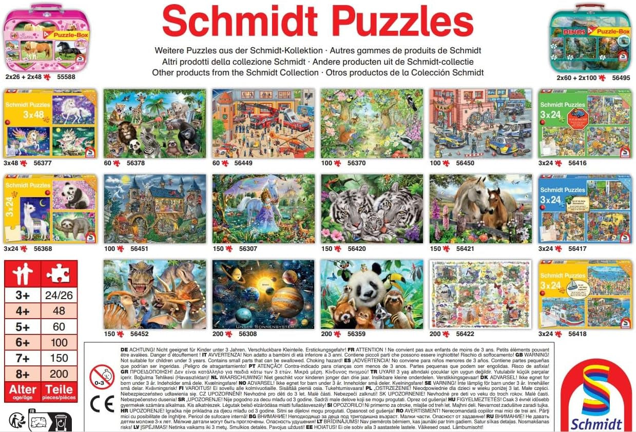 Schmidt Spiele 56370 Zwierzęta w lesie, puzzle dla dzieci, 100 elementów Puzzle Naty Shop