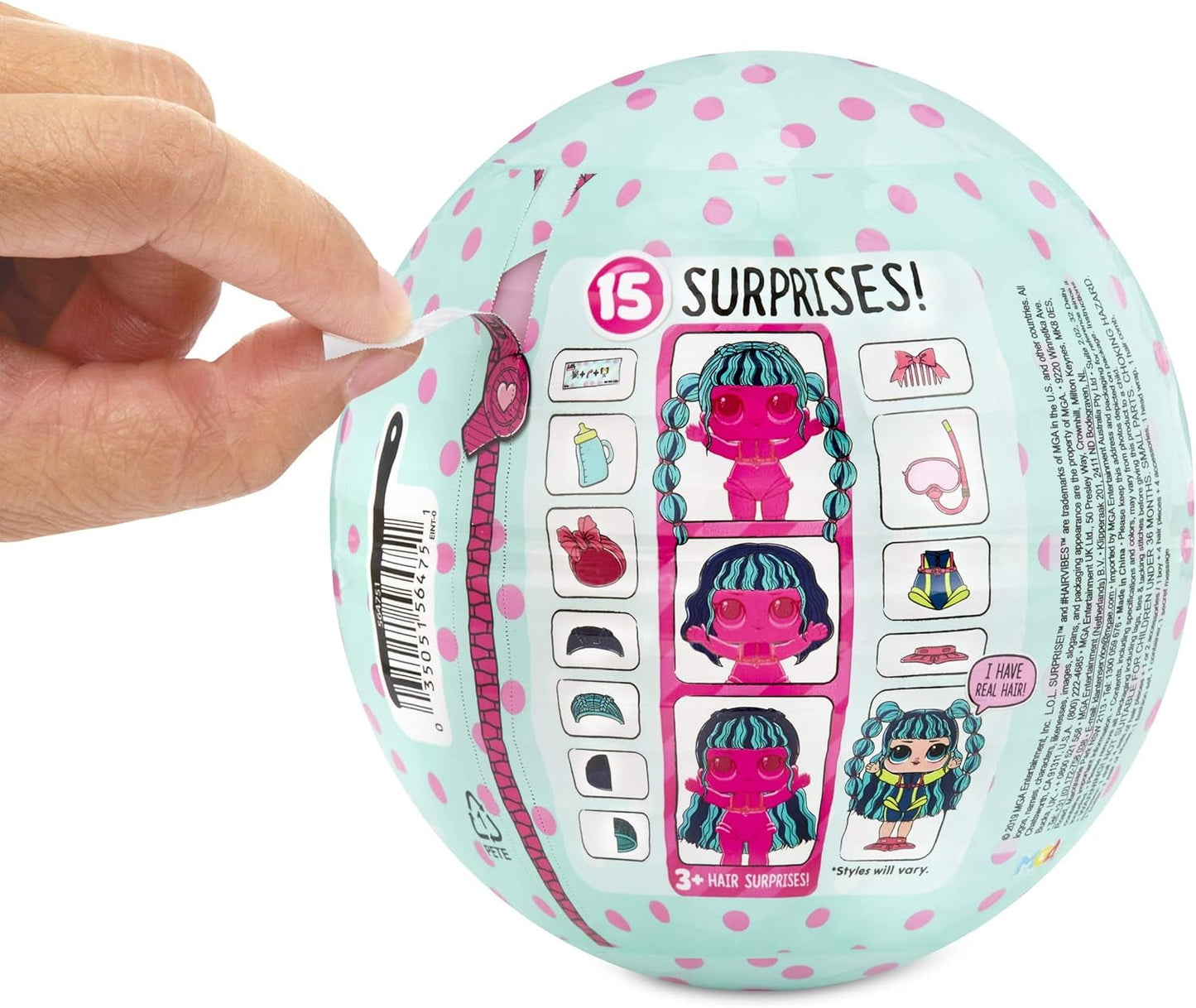 Kolekcjonerskie lalki LOL Surprise dla dziewczynek - z 15 różnymi niespodziankami i fryzurami - #Hairvibes Dolls