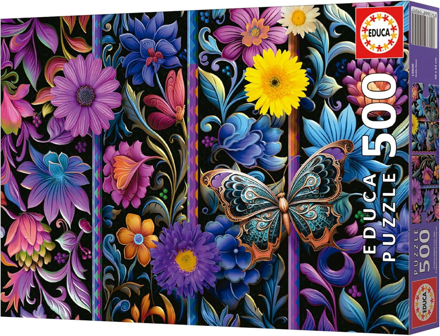Educa - Puzzle 500 elementów dla dorosłych | Bada Bloom. Wymiary: 48 x 34 cm. Zawiera klej do puzzli Fixpuzzle. Przez 11 lat (19909) Sklep Puzzle Naty