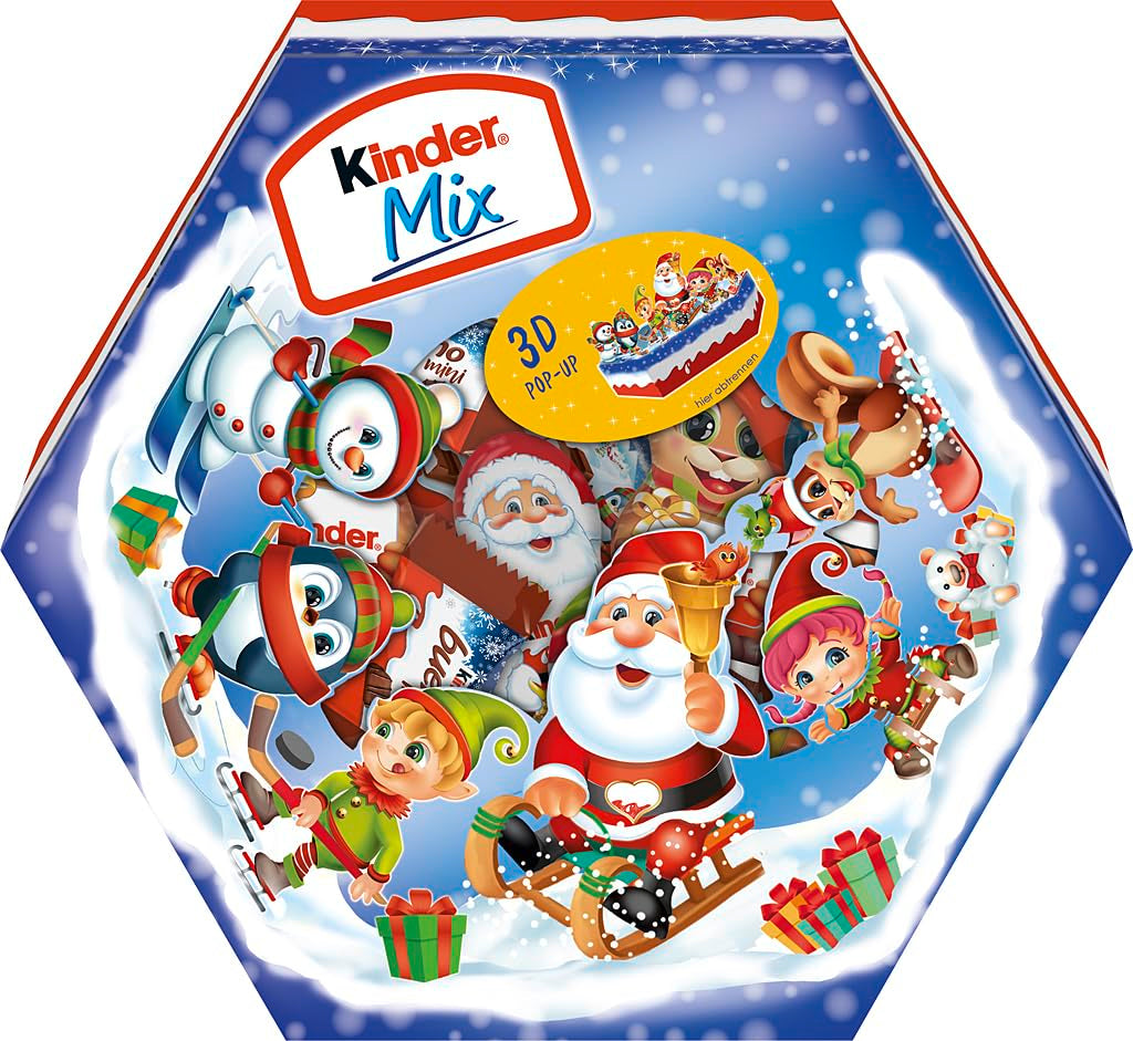 Kinder Mix Świąteczny talerz - pyszne czekoladowe specjały z asortymentu Kinder - 143g