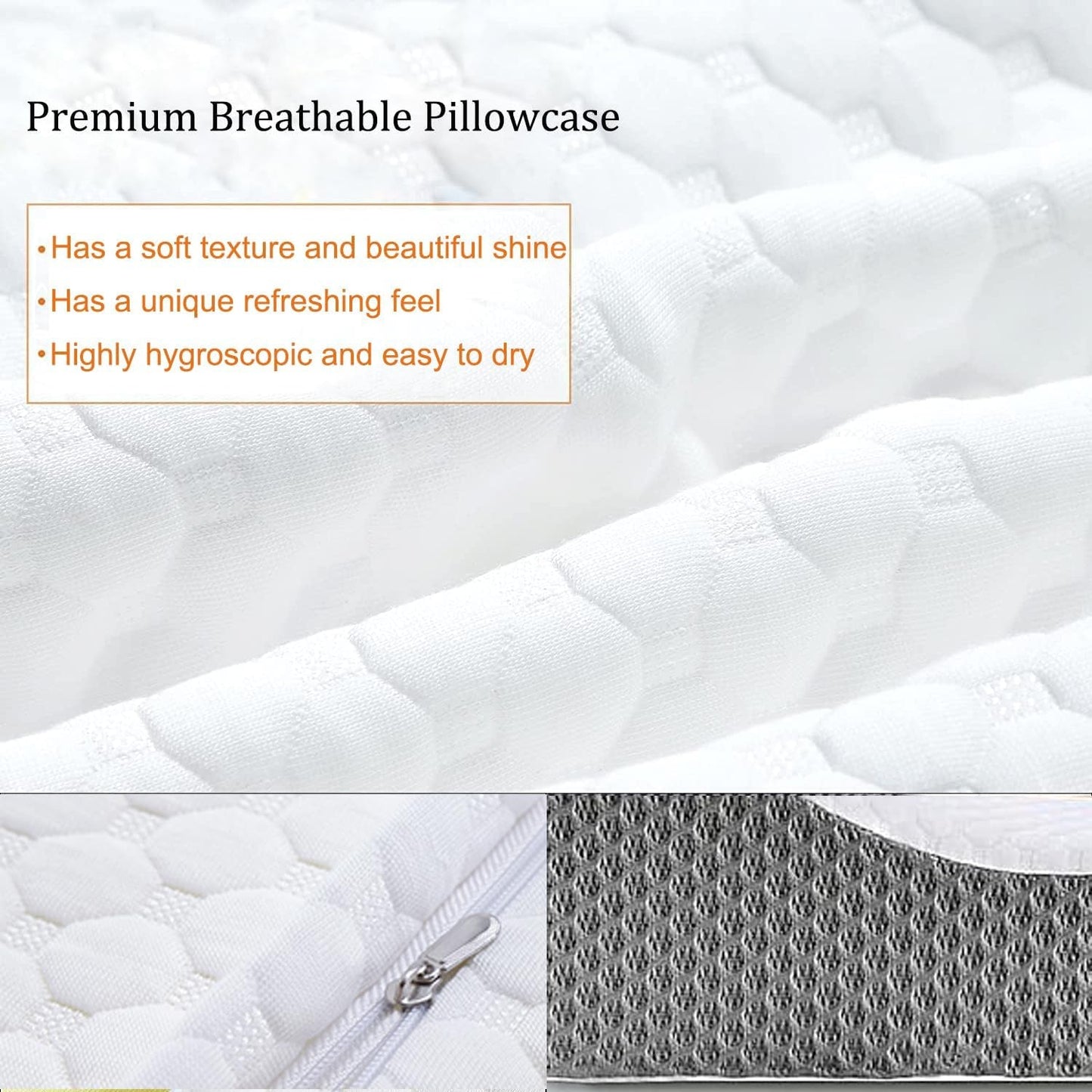 Ecosafeter Memory Foam Poduszka podtrzymująca szyję Ergonomiczna poduszka pod szyję do różnych pozycji spania ze zdejmowanym pokrowcem Poduszki ortopedyczne szyjki macicy Naty Shop