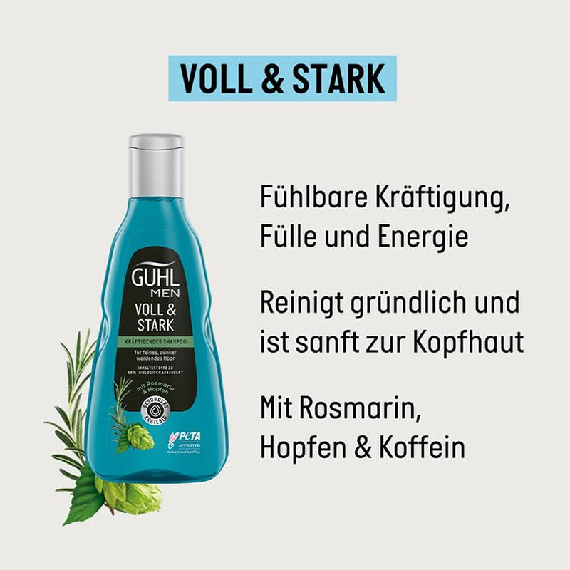 Guhl Men Full & Strong Shampoo - Rodzaj włosów: cienkie, delikatne, normalne Guhl Prysznic i Kąpiel