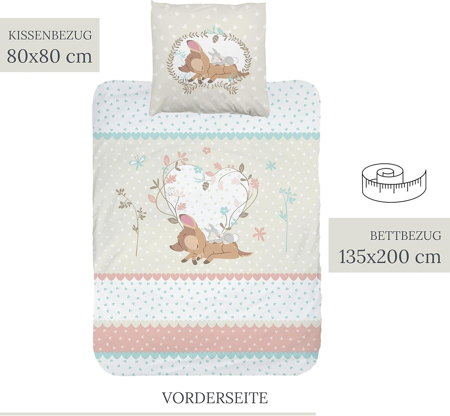 Pościel dla dziewczynki, Bambi, 100% bawełna Pościel - dziecięca Sklep Naty