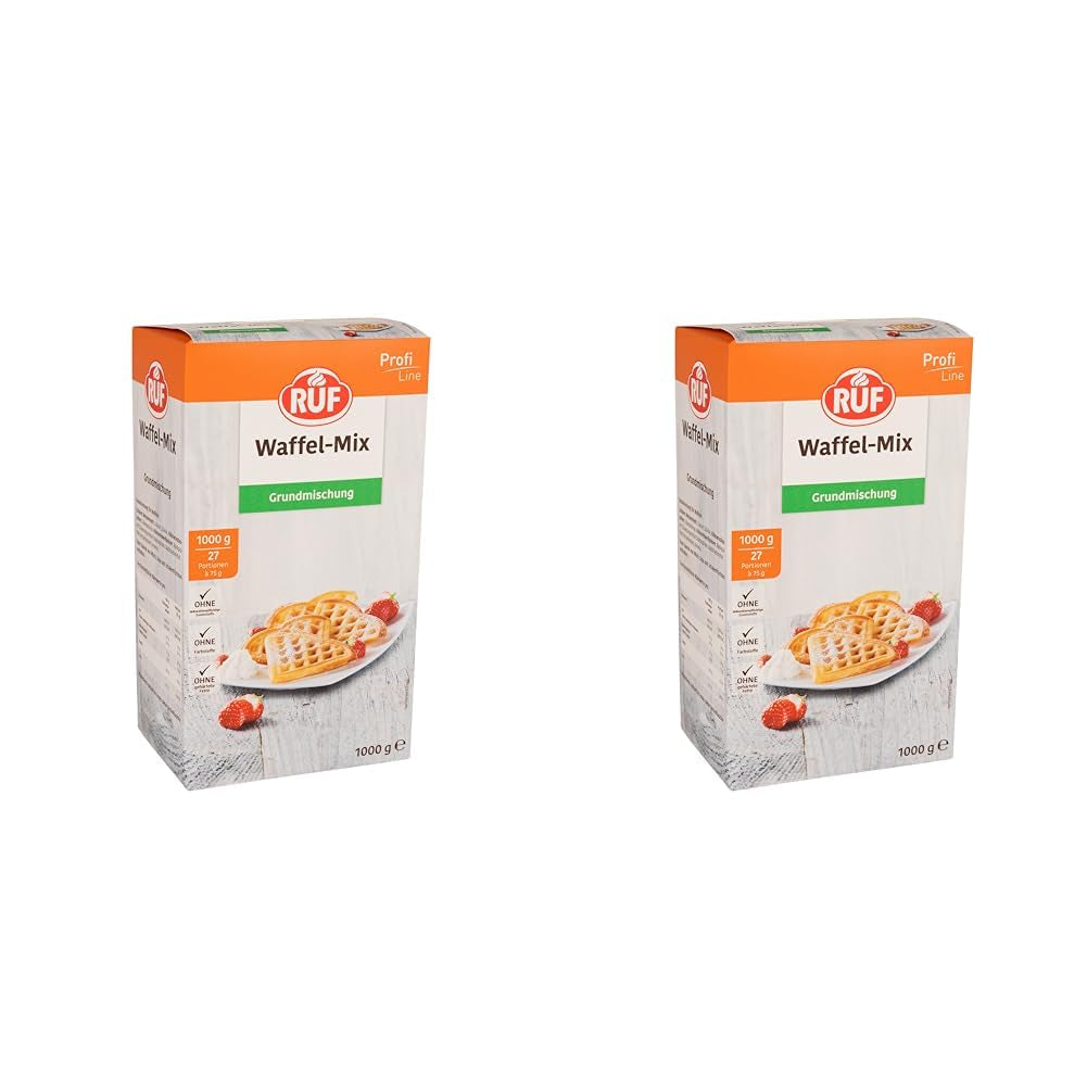 RUF Rührkuchen Backmischung, Nur Wasser & Öl Zugeben, Rezeptur Für Blechkuchen, Kastenkuchen, Muffins, Gugelhupf Und Tortenböden, 1X1000G Mieszanka do pieczenia i gotowania Naty Shop Wafelteig 1 Kg (opakowanie 2Er)