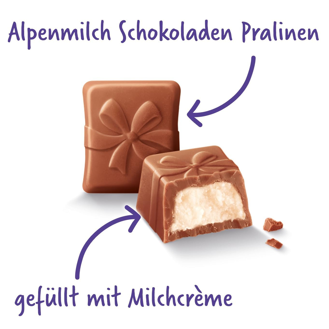 Praline Milka Gratulacje – Alpejska czekolada mleczna z delikatnym nadzieniem mlecznym – 10 x 110g