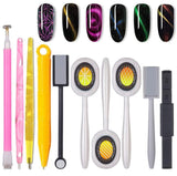 Nail Art Werkzeug Magnetstift, 10 Stück Nagel Magnet Stick Zestaw narzędzi, Nagel Magnet Stift i Starker Magnes Stock Punktierungsstifte dla majsterkowiczów 3D Magnetics Katzenauge UV Gel Polnisch Nagel Kunst
