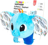 LAMAZE Elephant Puffaboo, zabawka dla noworodka, zabawka sensoryczna dla dziecka, prezent dla nowych rodziców, zabawka rozwojowa na 3 miesiące dla chłopców i dziewcząt, L27467 Baby Toys Naty Shop