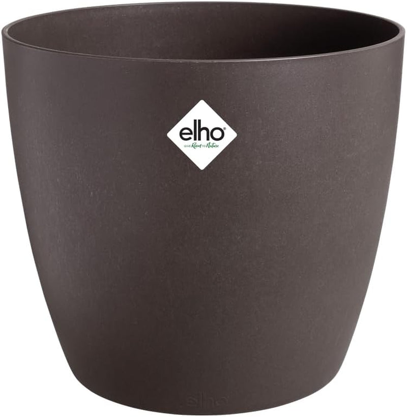elho The Coffee Collection, okrągły garnek do użytku domowego, 18 cm, wykonany z fusów kawy i plastiku pochodzącego z recyklingu - brązowy/brąz espresso