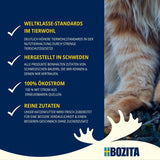 Pakiet próbny Bozita Tetra w sosie z dużą ilością kurczaka, węgla drzewnego oraz dużą ilością kurczaka i wołowiny w galarecie - 4+2-6x370g Bezzbożowa i bezcukrowa karma dla kotów sterylizowanych o zawartości białka 7,5% i tłuszczu 5%
