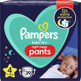 Pieluszki Pampers 81657566 Spodnie Baby-Dry, białe