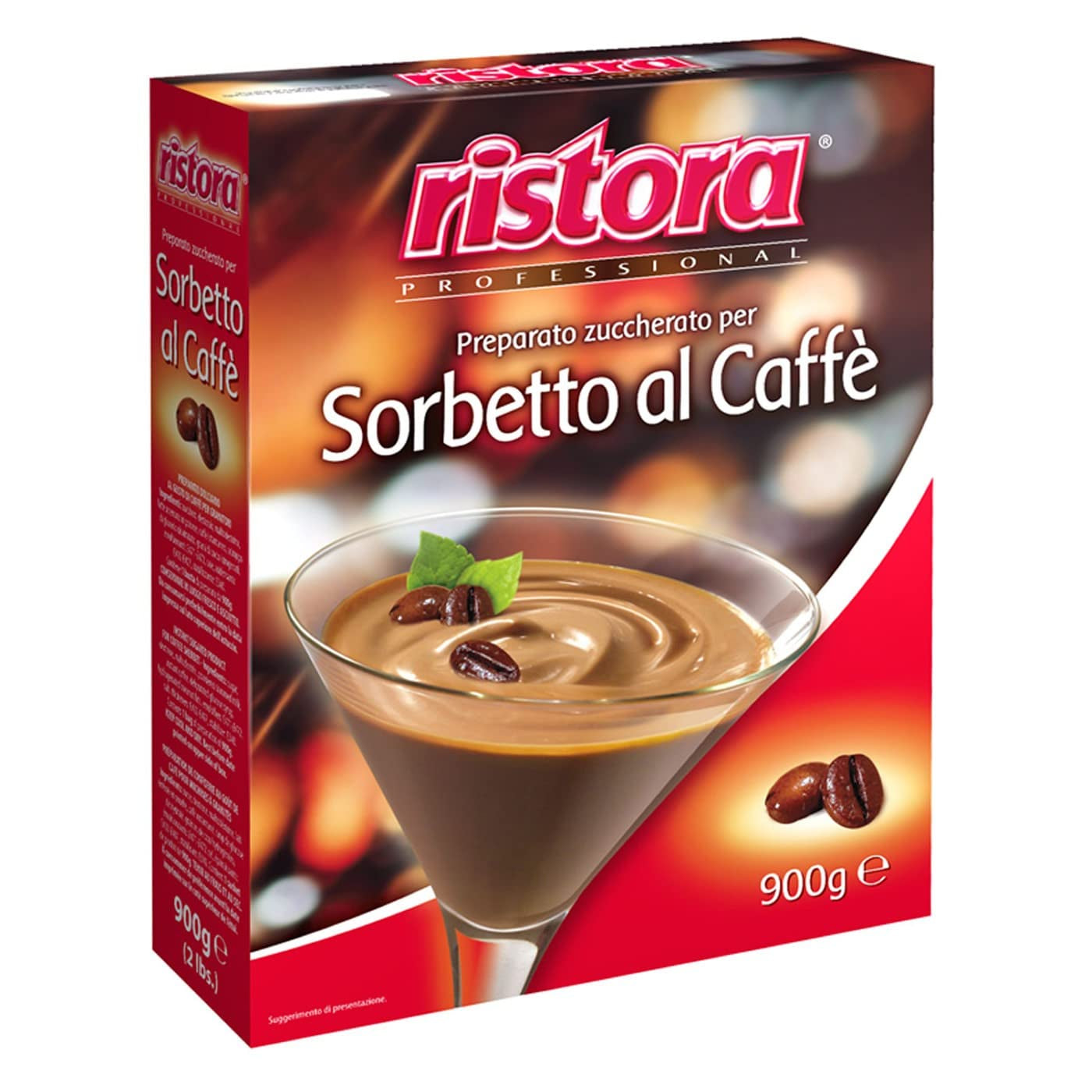 Ristora Professional Crema Sorbetto al Caffè Słodzony preparat do kremu sorbetowego kawowego Bezglutenowy 900g