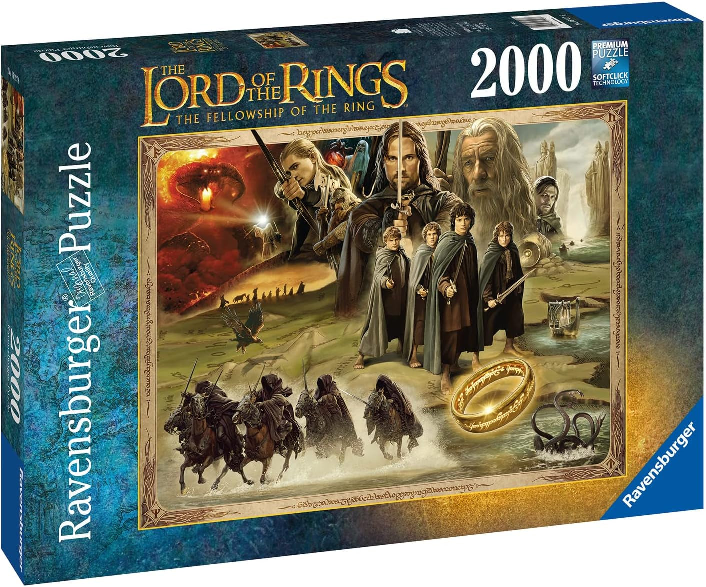 Ravensburger Puzzle 16927 - LOTR: Drużyna Pierścienia - Władca Pierścieni Puzzle 2000 elementów dla dorosłych i dzieci powyżej 14. roku życia Puzzle Naty Shop