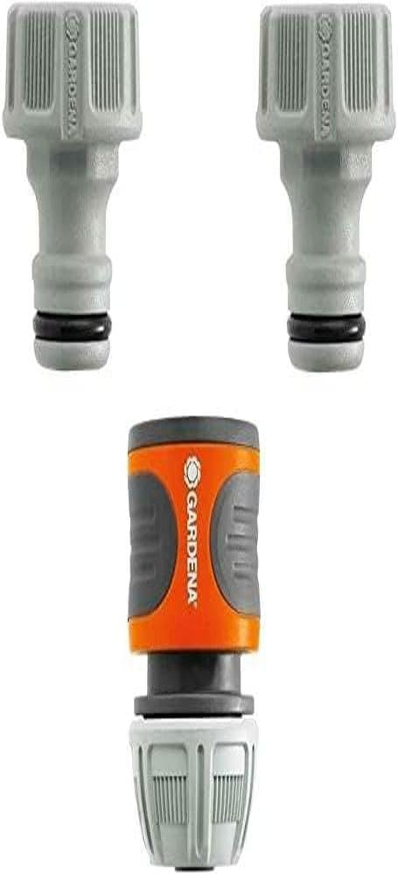 Zestaw złączy Gardena: złączka do węża z przedłużeniem 13 mm (1/2 cala) i 15 mm (5/8 cala), nawet przy wysokim ciśnieniu wody, łatwy montaż (18283-20)