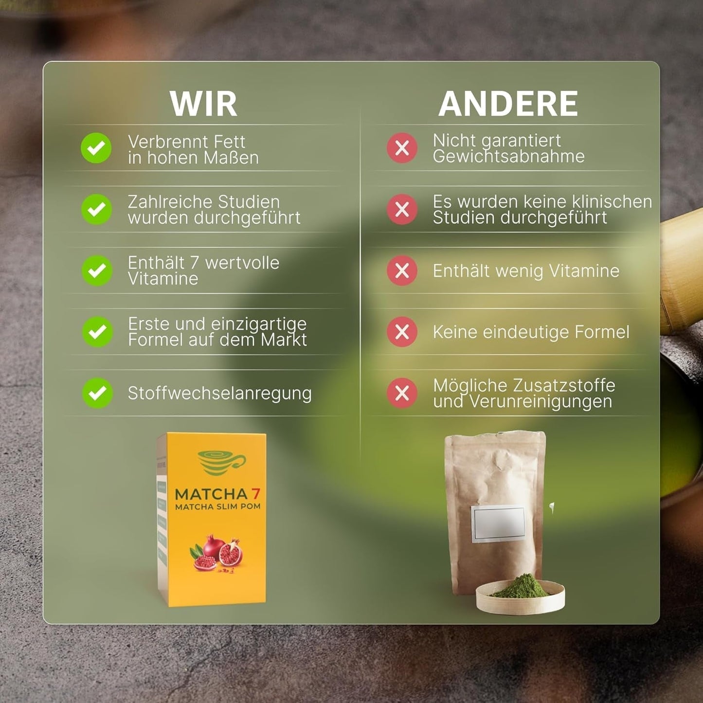 ® Ceremonial Matcha Powder X Granat 100G [Wspomaga odchudzanie i metabolizm] - Herbata zielona dla aktywnego i zdrowego trybu życia - Herbata zielona bez dodatków (czysta i naturalna)