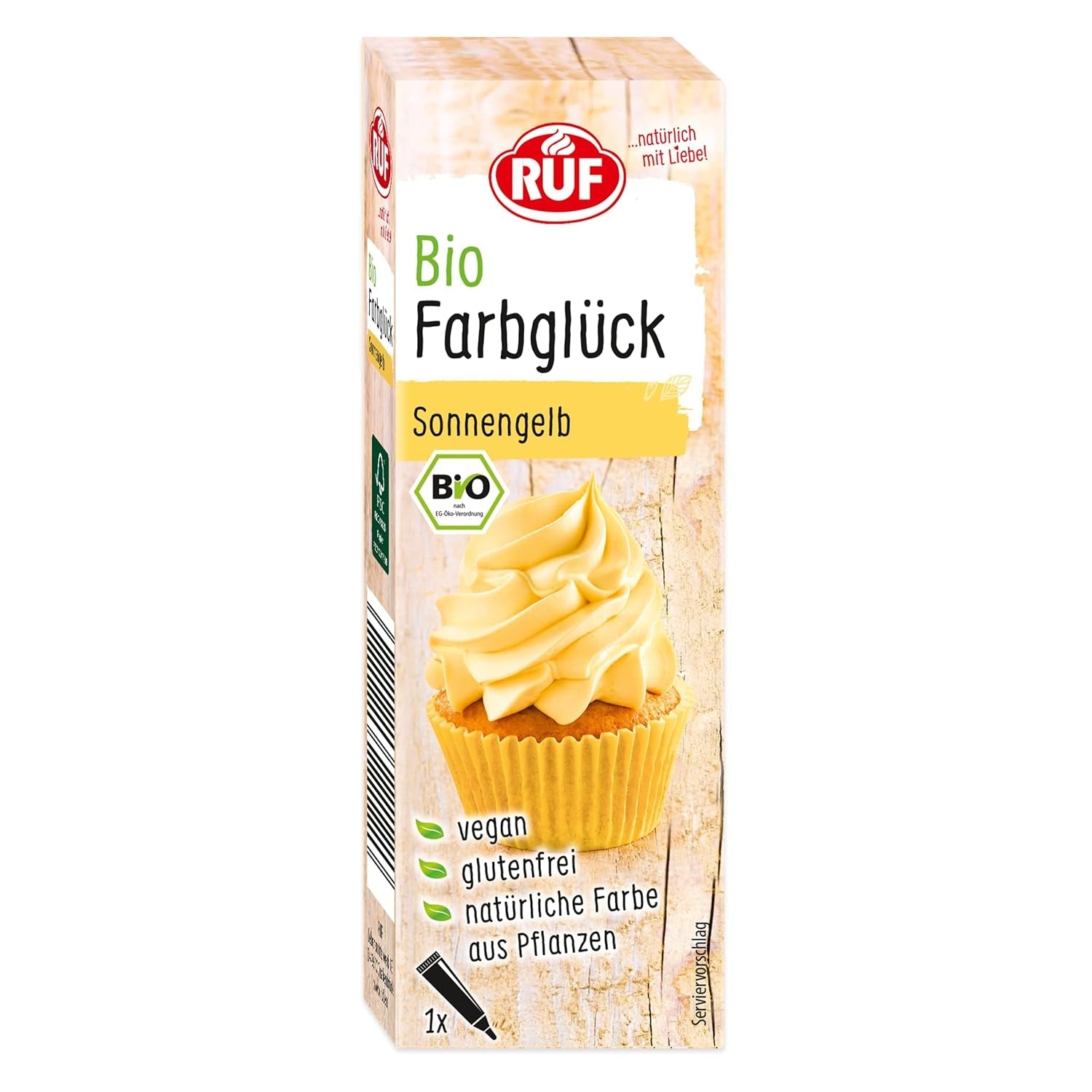 RUF organiczny barwnik spożywczy wata cukrowa różowa z syropem z agawy do barwienia lukru i dekoracji ciast, bezglutenowy i wegański, 1 x 25g
