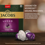Jacobs Kaffeekapseln Lungo Intenso, Intensität 8/12, 10 x 20 Getränke, kompatybilna z Nespresso* Kaffee Kapseln, 200 Kapseln