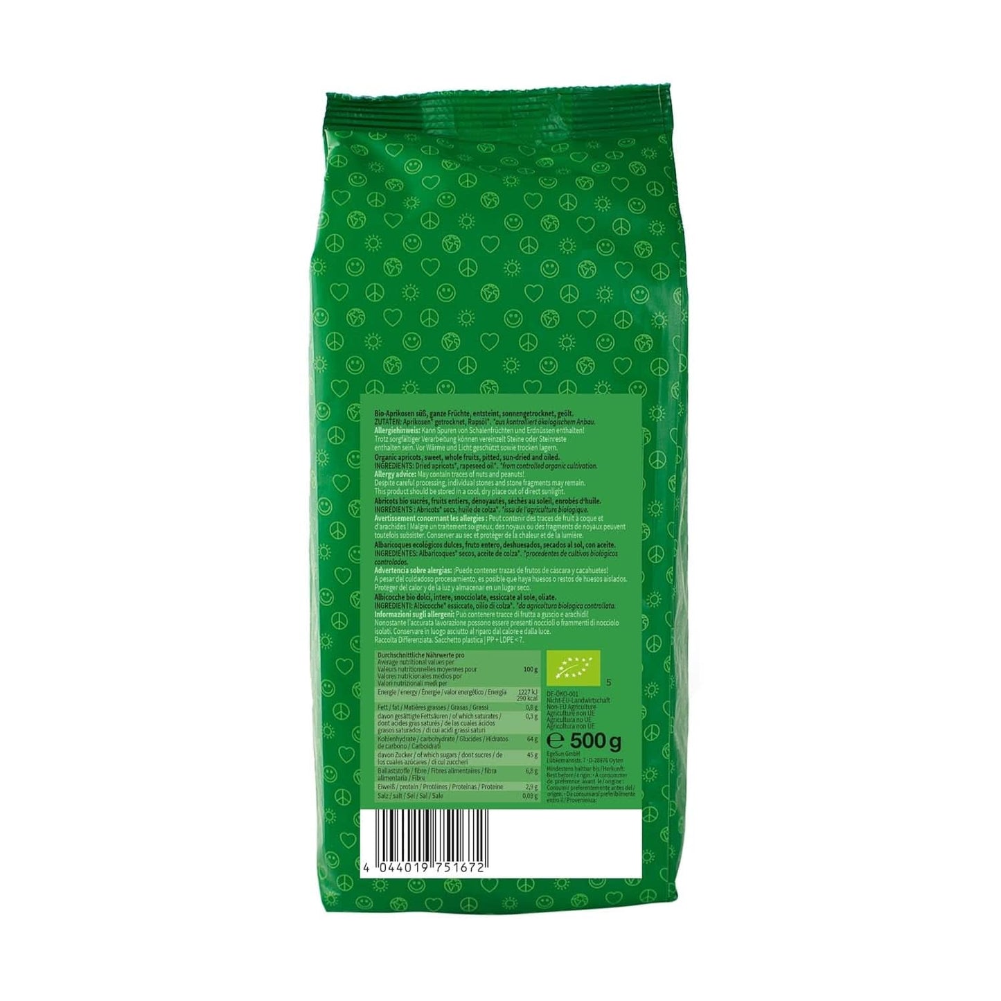 Mundo Feliz, Morele suszone z pestkami z upraw ekologicznych, 2 x 500 gramów Produkty suszone Naty Shop