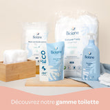 BIOLANE 12 mokrych podkładek Maxi-Squares - Niemowlęta - 100% organiczne - 720 bawełna - dla skóry wrażliwej - Przebieranki i artykuły toaletowe - od urodzenia - wyprodukowane we Francji