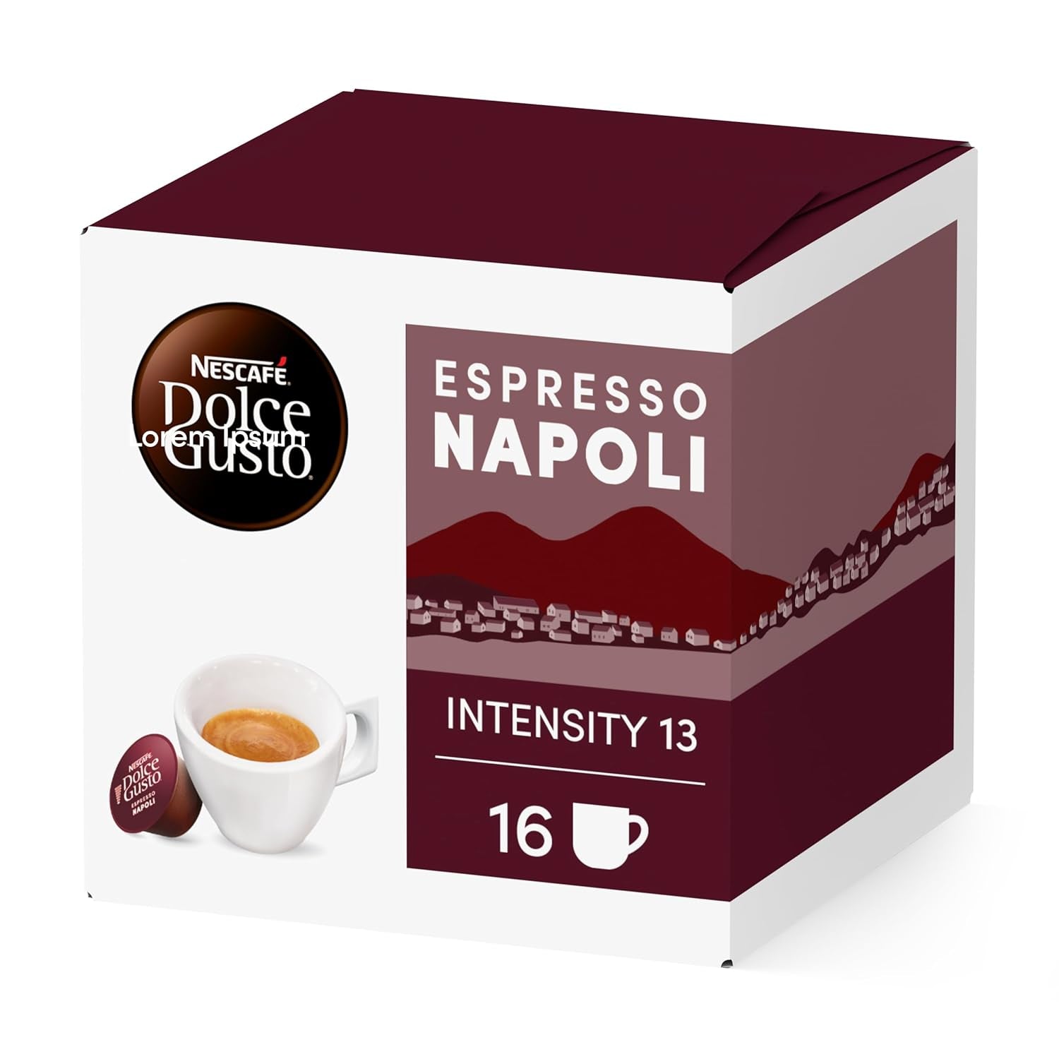 NESCAFÉ DOLCE GUSTO Inspirazione Italiana Espresso Napoli Kaffeekapseln 3-pak (3 x 16 Kapseln)