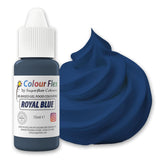 Sugarflair Colourflex Barwnik spożywczy na bazie oleju, błękit królewski, wysoce skoncentrowany płynny barwnik spożywczy, barwnik spożywczy do śmietany, czekolady, ciasta, kremówki, lukieru i nie tylko - 15 ml