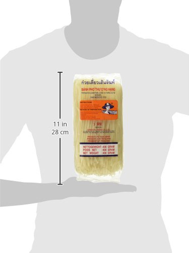 Makaron ryżowy - tajski makaron ryżowy o szerokości 3 mm, wykonany z mąki ryżowej - 17 x 400g