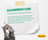 JOSERA Pasztet z kaczki i kurczaka z pietruszką (16 x 85 g) | Dorosły | Mokra karma premium dla dorosłych kotów | Pasztet z kaczki i kurczaka | Olej z łososia | Bez zbóż | Mokra karma dla kotów w świeżych saszetkach | Opakowanie 16 sztuk