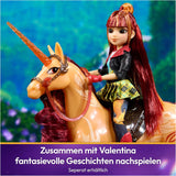 Unicorn Academy Cinder the Unicorn - oryginalny jednorożec Valentina z serialu Netflix o wysokości 28 cm, z prawdziwą grzywą i ogonem, zdejmowaną uzdą oraz siodłem i szczotką, dla dzieci od 4 roku życia