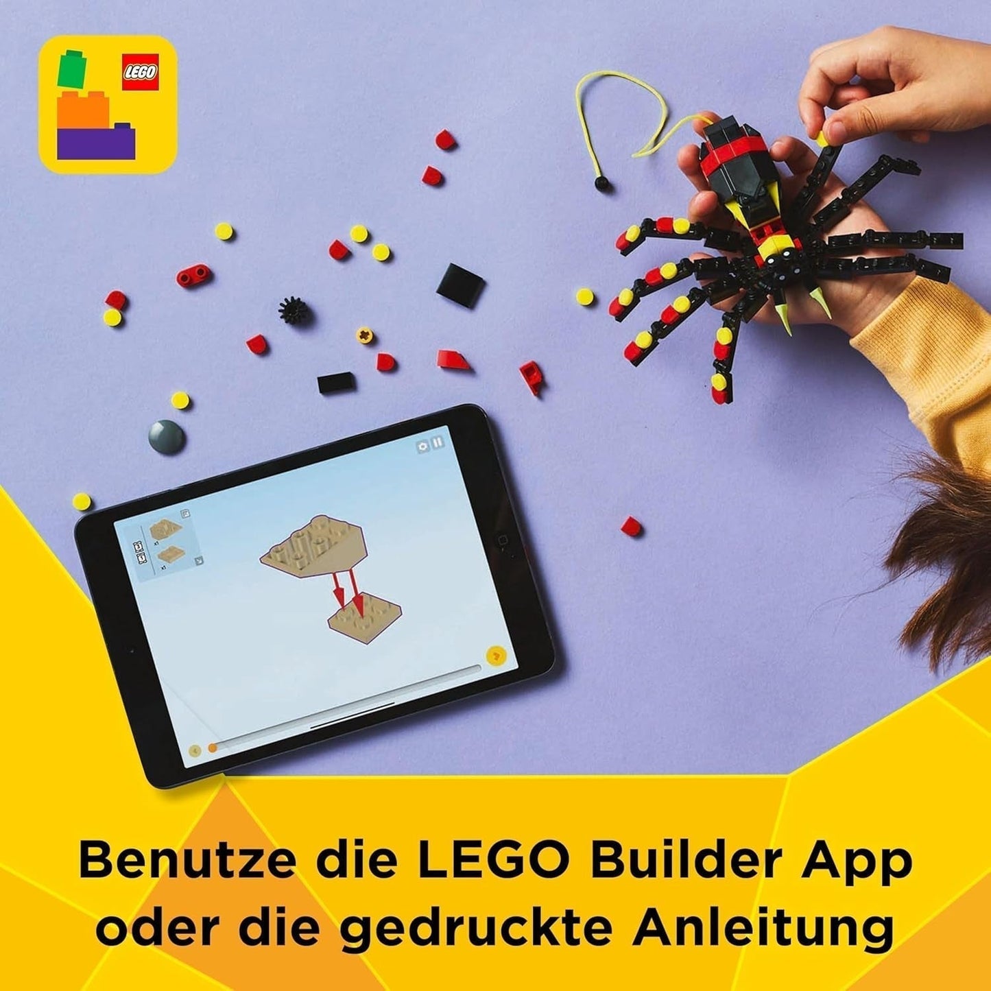 LEGO Creator 3w1 Dzikie zwierzęta: Pająk-niespodzianka - zabawka do przebudowania na figurkę skorpiona lub węża - zestaw do budowania z 3 modelami - prezent dla chłopców i dziewcząt od 7 lat 31159 Zestawy do budowania Besuche den LEGO-Store