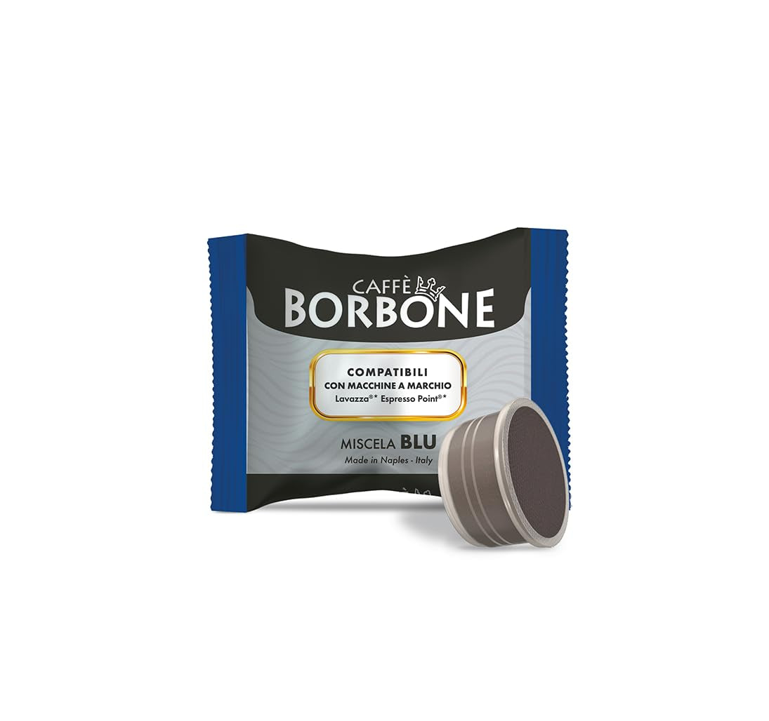 Caffè Borbone Blue Kaffeemischung - 100 Kapseln - Kompatybilny z Kaffeemaschinen der Marke Lavazza®* Espresso Point®*