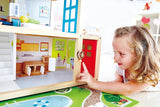 Willa dla lalek Hape 10-pokojowy drewniany domek dla lalek Kreatywne odgrywanie ról z meblami i akcesoriami Zabawka edukacyjna dla dzieci w wieku od 3 lat