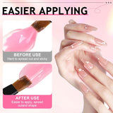 Roztwór do paznokci Polygel, Zestaw do paznokci Poly Gel Slip Solution, Płynne roztwory do paznokci Polygel 75 ml, 5 klipsów na końcówki paznokci, 3 szczoteczki do paznokci, 1 kryształowy kubek, 100 arkuszy czyszczących