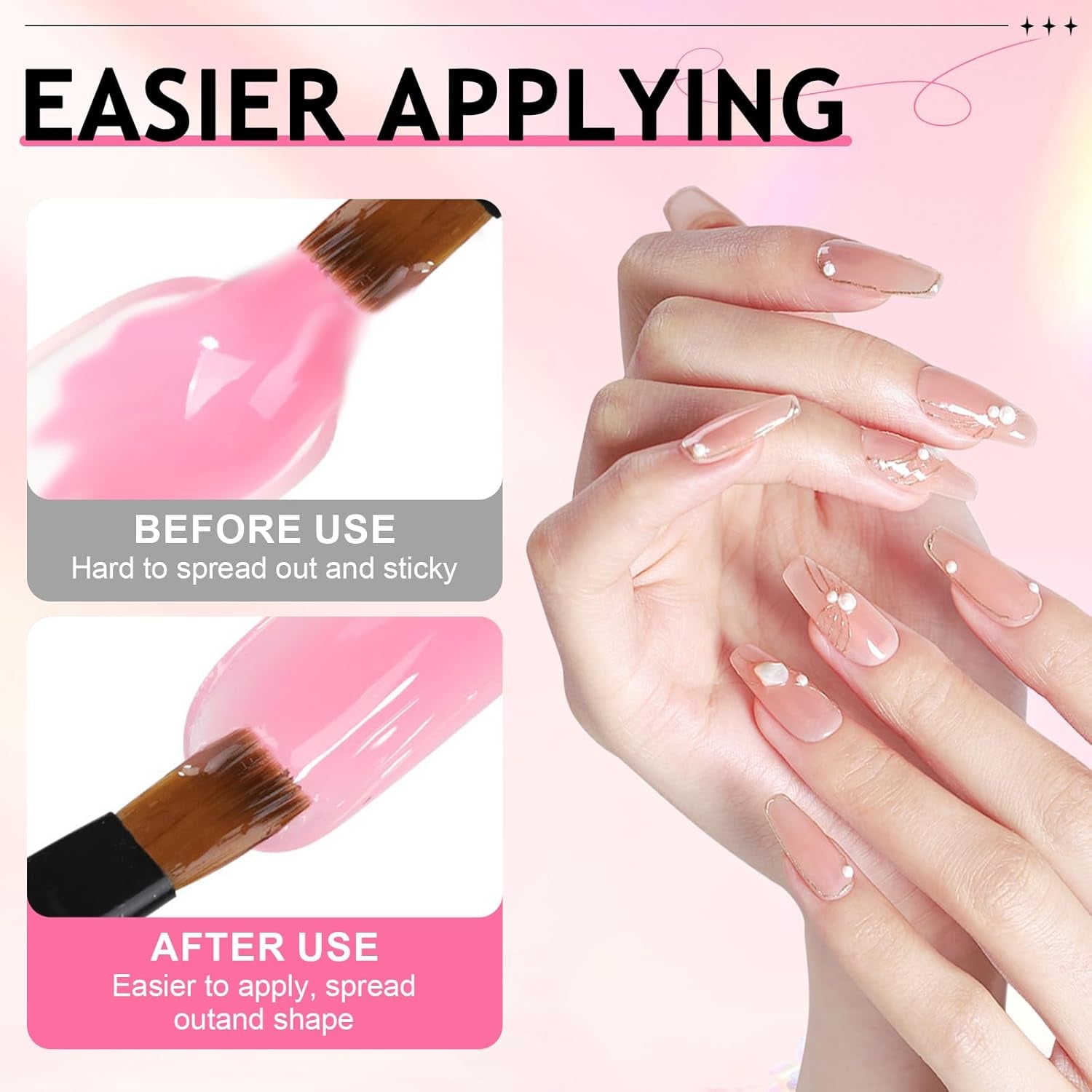 Roztwór do paznokci Polygel, Zestaw do paznokci Poly Gel Slip Solution, Płynne roztwory do paznokci Polygel 75 ml, 5 klipsów na końcówki paznokci, 3 szczoteczki do paznokci, 1 kryształowy kubek, 100 arkuszy czyszczących